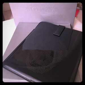 Authentic McQueen patent leather skull iPad case