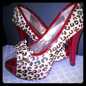 Leopard print platforms.