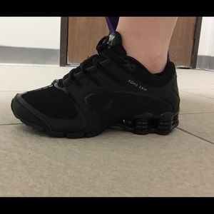 All black Nike Shox