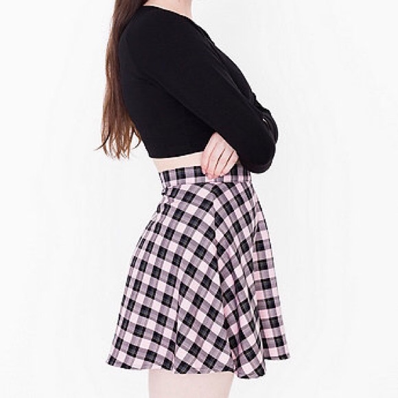 AA American apparel plaid circle skirt