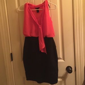 Size 6, pink and black dress