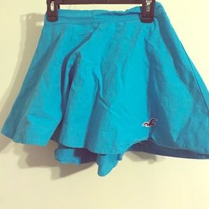 Blue hollister fluffy skirt