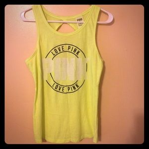XS Bright lime cut out back tank from PINK!