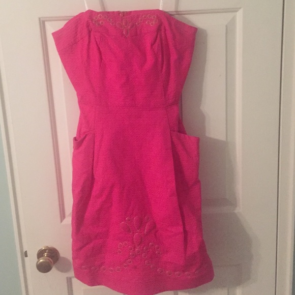 Lilly Pulitzer strapless dress w pockets - Picture 1 of 1