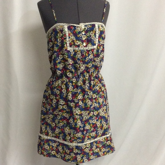 Anthropologie flower print sun dress