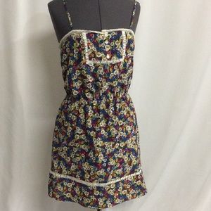 Anthropologie flower print sun dress