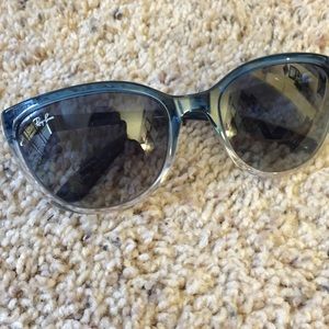 Blue grey ombré Ray ban sun glasses
