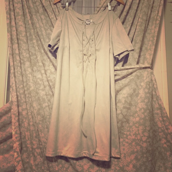 grey velvet mini dress