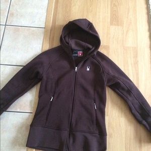 Spyder zip up hooded jacket