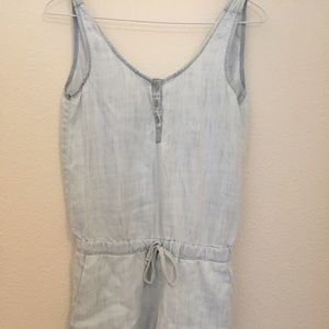 Cloth and Stone Chambray Crossback Romper