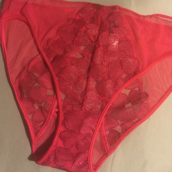 LAST ONE NWT VS red hearts strappy panty - Picture 2 of 4