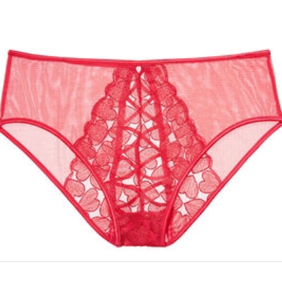 LAST ONE NWT VS red hearts strappy panty - Picture 4 of 4