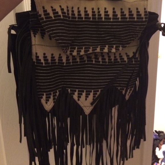 Boho fringe satchel bag