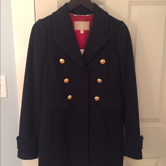 Navy blue trench coat