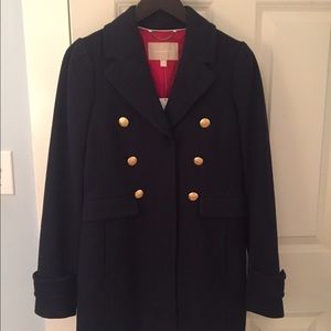 Navy blue trench coat