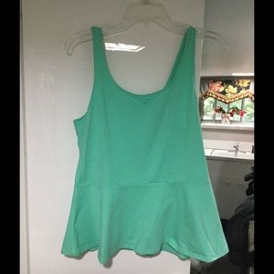 Express Mint Green peplum top