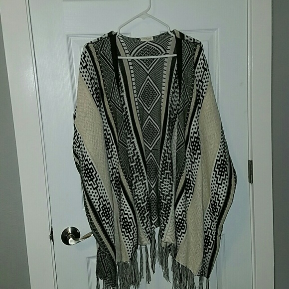 Poncho-like sweater