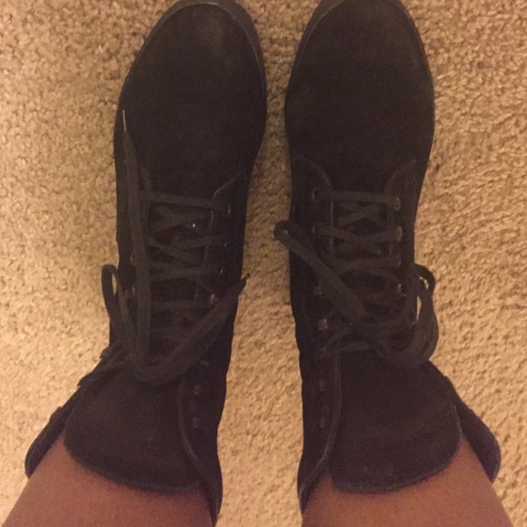 JP Tods Black Suede Boot
