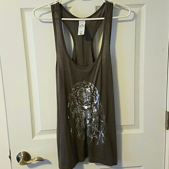 Gray dream catcher tank top