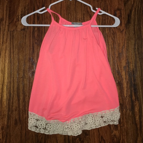 coral tank w/ lace trim