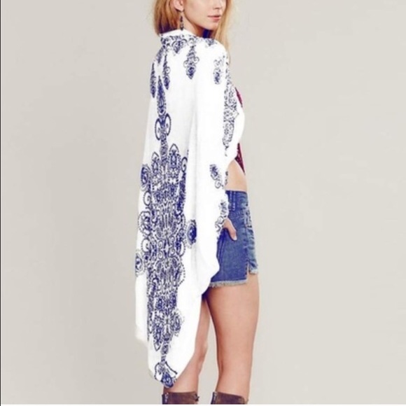 Boho Henna Print Kimono Shawl Cardigan - Picture 4 of 4