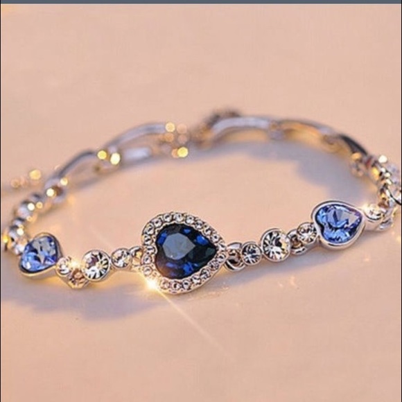 Sapphire and silver bracelet