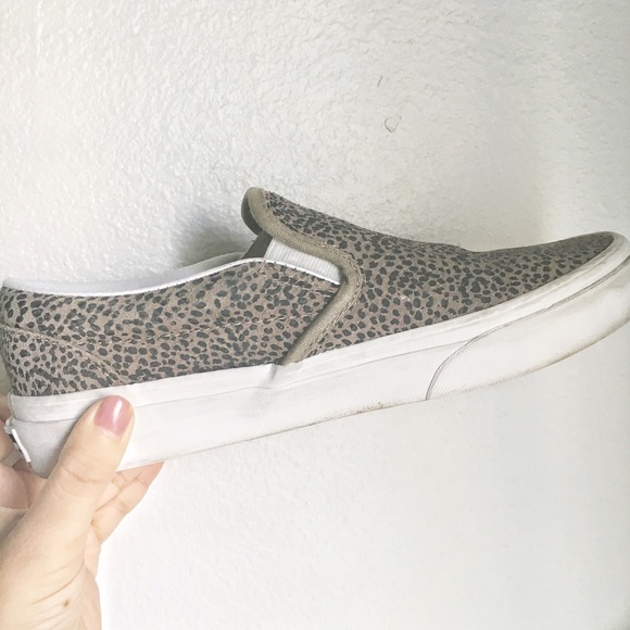 VANS leopard print slip on