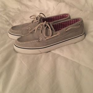 Grey and purple sperry