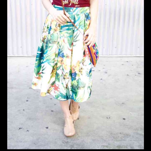 Tropical Midi Skirt