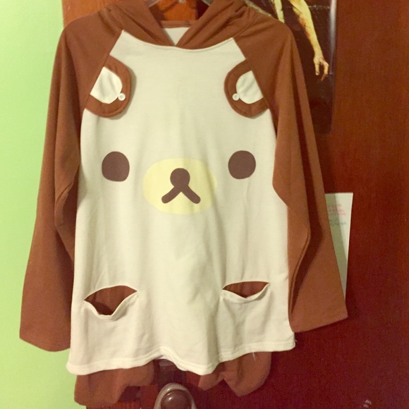 RILAKKUMA "Relax Bear" bear hoodie with ears