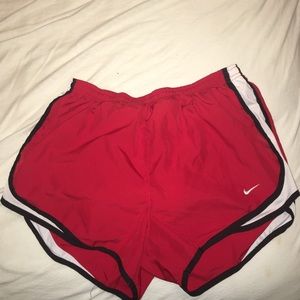Red Nike Dri-fit shorts