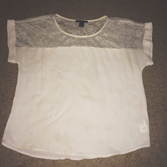 Cream Lace Top - Picture 1 of 1