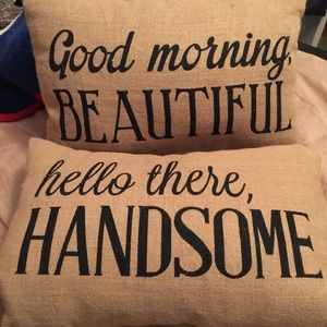 Burlap Decorative Pillows **Sold**