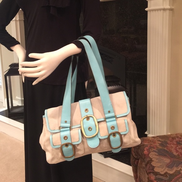 BANANA REPUBLIC CANVAS & LEATHER BAG - Picture 5 of 6