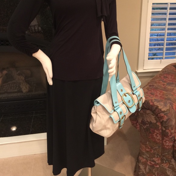 BANANA REPUBLIC CANVAS & LEATHER BAG - Picture 6 of 6