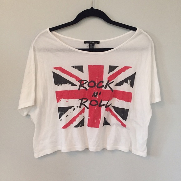Union Jack "Rock n' Roll" Crop Top