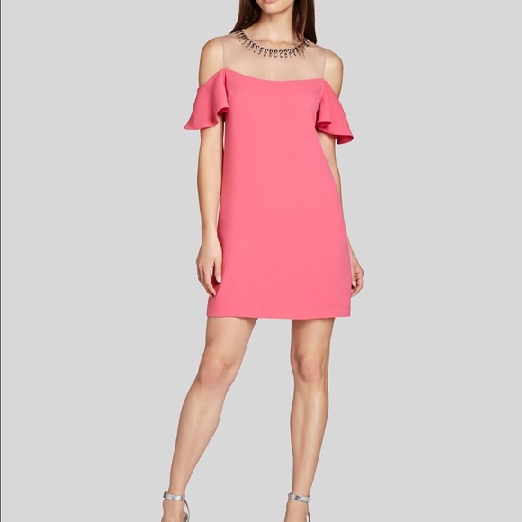 BCBCMAXAZARIA Candace dropped ruffle sleeve dress