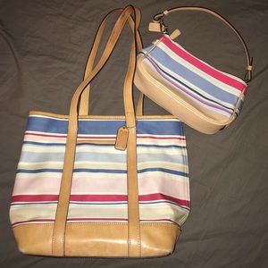 Coach tote with matching mini