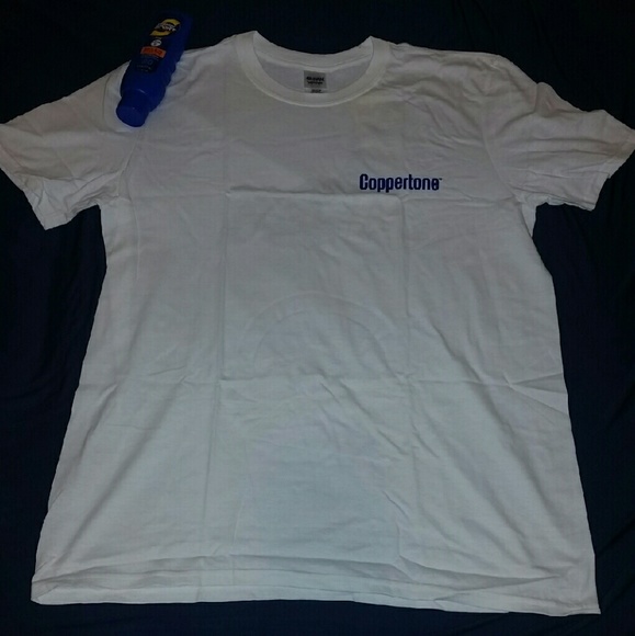 LAST ONE!!! Coppertone  Large  white T shirt - Picture 3 of 4