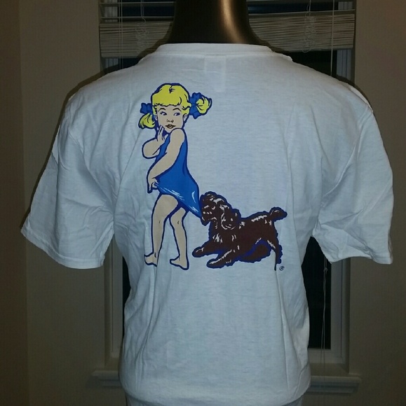 Gildan Tops - LAST ONE!!! Coppertone  Large  white T shirt