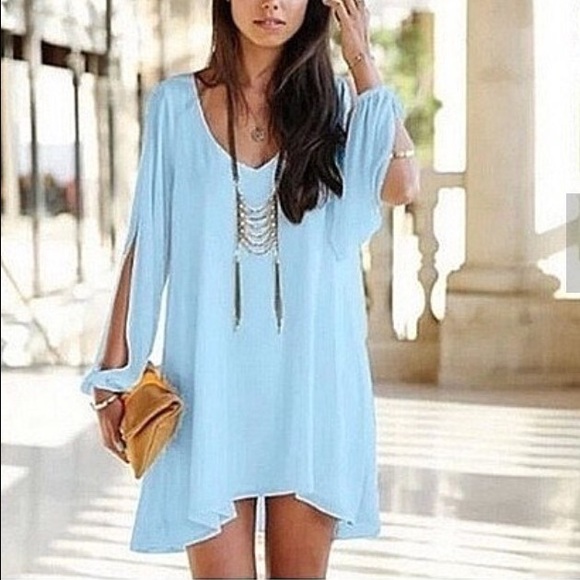 Francesca's Collections Dresses & Skirts - Sky blue tunic dress