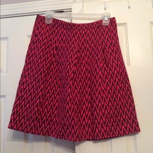 Pleated chevron skirt