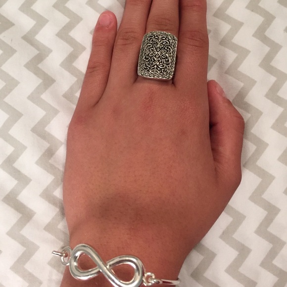 Silver ring and bracelet