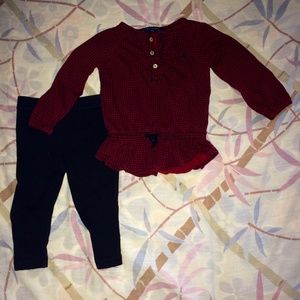 Baby Clothing - Girls Ralph Lauren Outfit (12m)