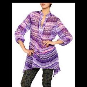 Lapogee Inc. purple chiffon top