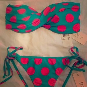 Roxy Connect The Dots Twist Bandeau Bikini