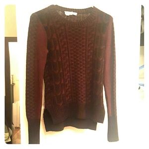 BCBGeneration Burgundy black sweater