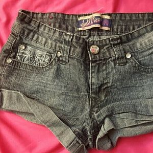 Dark wash shorts