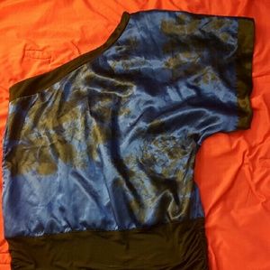 Blue and black dress