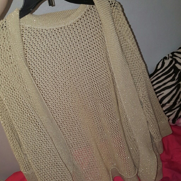 Gold sparkly cardigan